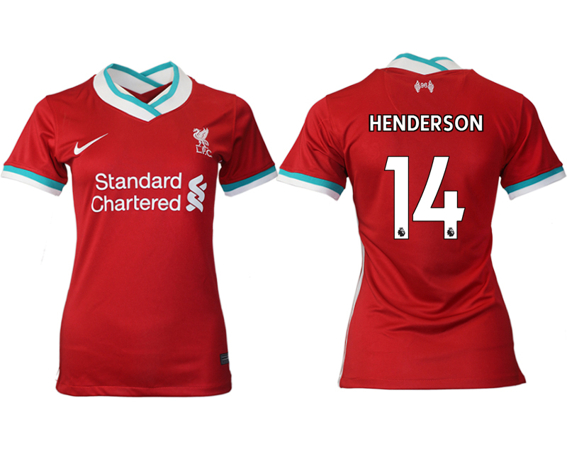 Women 2020-2021 Liverpool home aaa version #14 red Soccer Jerseys->liverpool jersey->Soccer Club Jersey